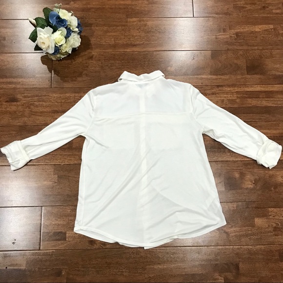 Ann Taylor Mixed Media Button Down Shirt Size S - Picture 5 of 11